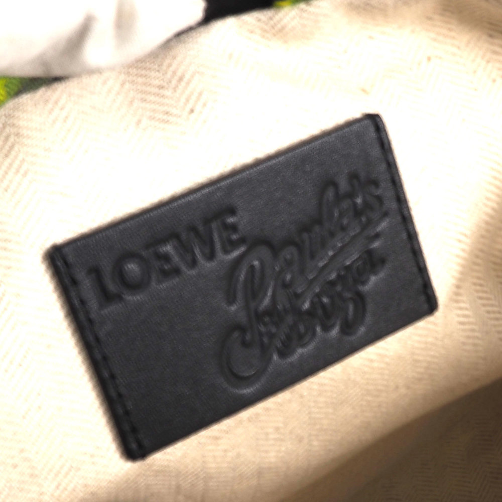 Loewe Drawstring Pouch Cactus Pattern Canvas Leat… - image 7